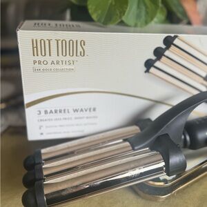 Hot Tools Pro Artist 3 Barrel Waver - Black and Gold